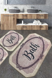 Mijölnir Juego de alfombrillas de baño de 3 piezas Multicolor